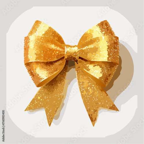 Glitzernde goldene Schleife