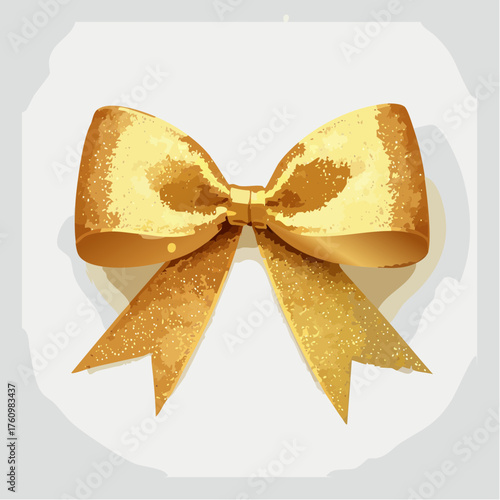 Glitzernde goldene Schleife