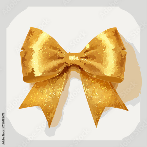 Glitzernde goldene Schleife
