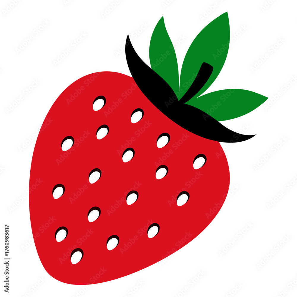 Obraz premium Textured Strawberry Silhouette