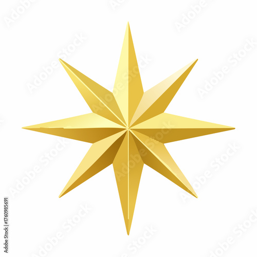 Winterlicher Polarstern in Gold