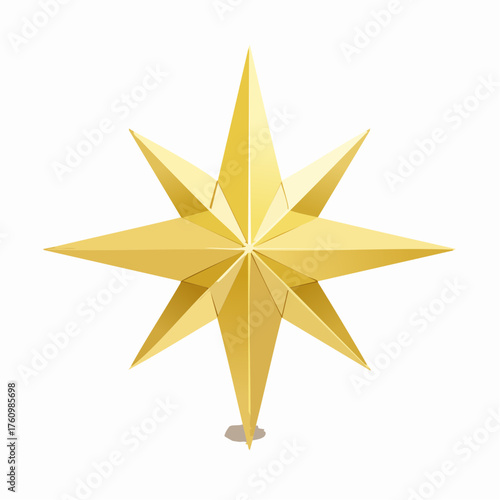 Winterlicher Polarstern in Gold