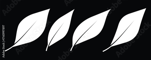 Leaf icons set. leaves vector collection. Ecology, environment, and nature symbol. Bio, organic, and vegan sign. Plant sprout logo element for eco friendly products.