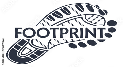 Stylized footprint with the word FOTPRINTS