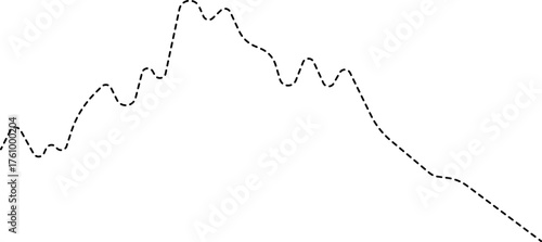A dotted line graph representing an economic wave pattern, showing fluctuations in data within a diagram.