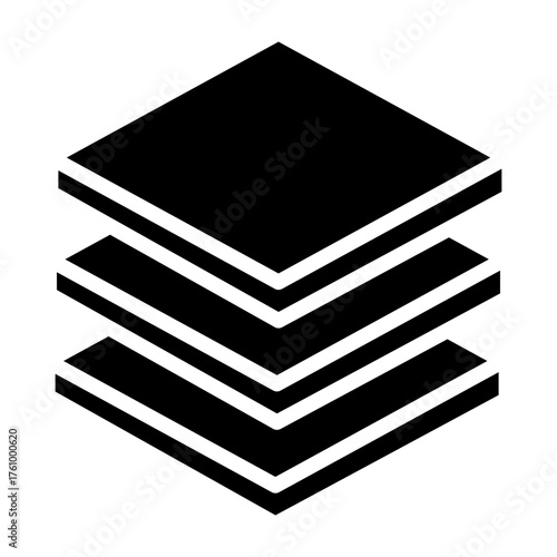 Stratigraphy Layers Vector Glyph Icon Design