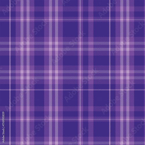 Purple Tartan Plaid Seamless Pattern Background Textile Vector Design