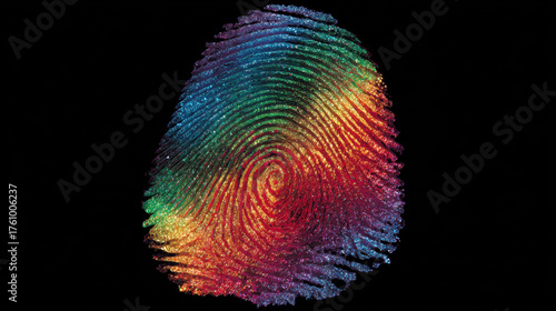 Multi-colored fingerprint
