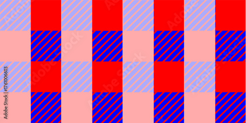 Gingham pattern background. Retro tablecloth texture. Abstract color full of Scott pattern. Pastel gingham seamless background for print on fabric. Vector art