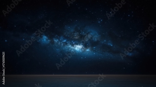 Distant galaxies forming a spectacular space view at night