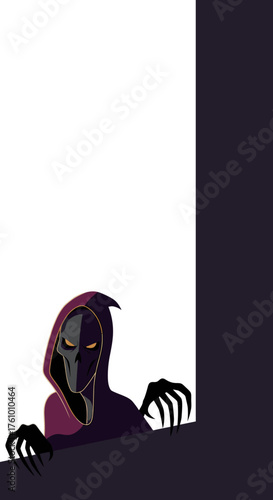 Sinister Figure Emerging from the Shadows with Menacing Claws.