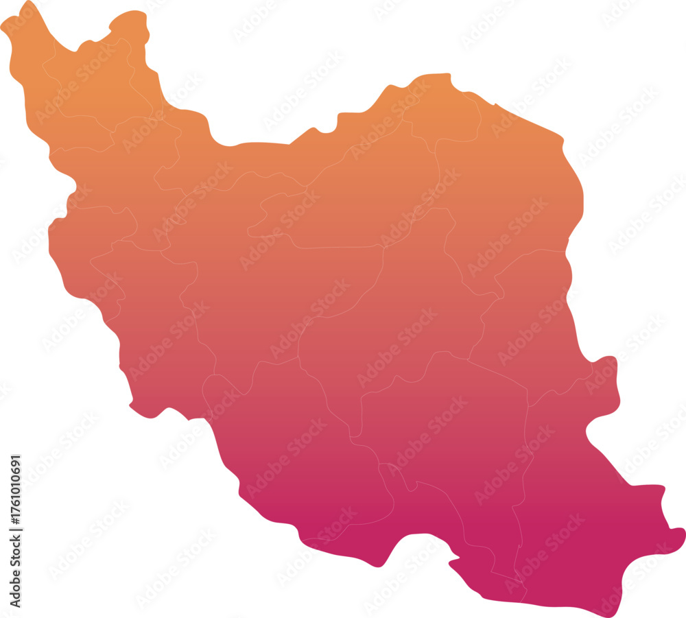 Obraz premium Iran Map – Travel Edition
