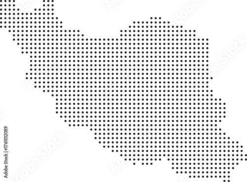 Flat Map of Iran – Travel Country Version