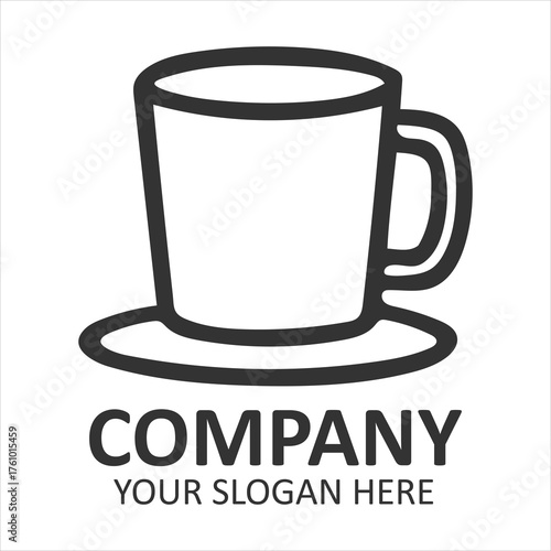 Coffee cup saucer logo drink beverage