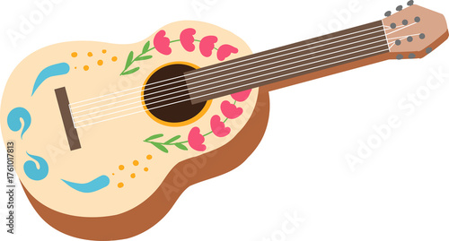 mexican guitar vector
