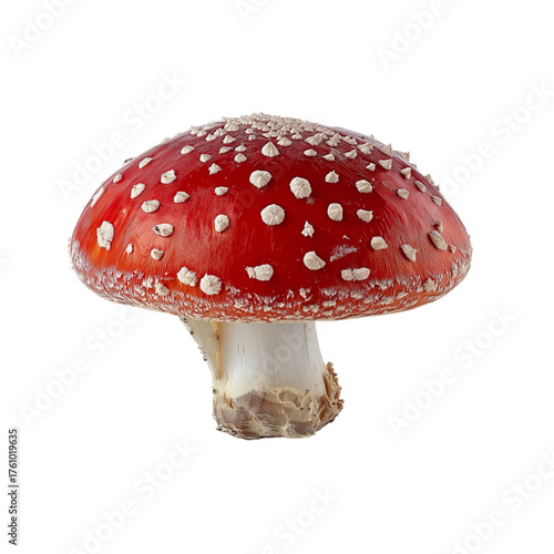 Red Mushroom with White Spots isolated on a transparent background 2