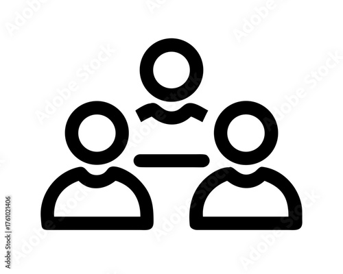 Teamwork icon representing collaboration and leadership