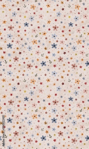 Confetti floral seamless background 