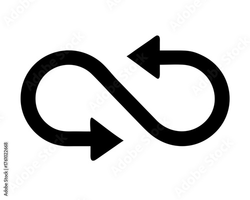 Infinity symbol with arrows