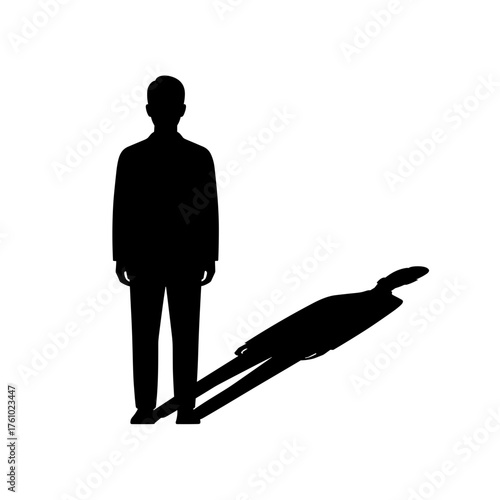 Man standing with shadow symbolizing No Shave November  