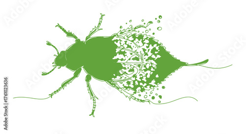 Digital insect vector graphic abstract decomposition illustration scalable eps icon design
