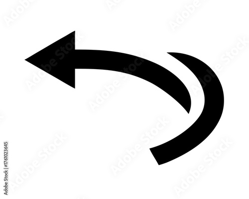Curved arrow pointing left
