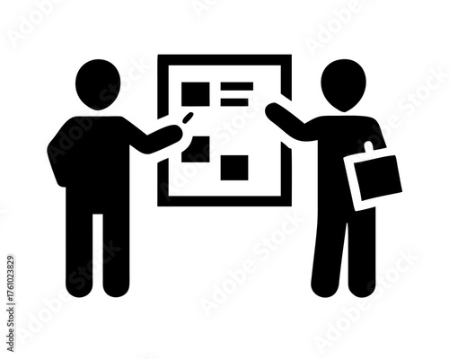 Business presentation with explanation