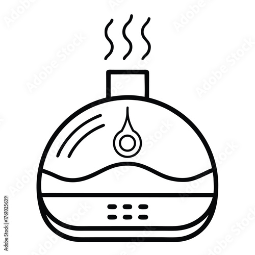 Aroma diffuser outline vector icon