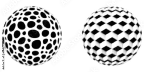 Black disco ball set. Collection of wireframe spheres in different angles. Grid globe or planet bundle. Outline mirrorball element pack for poster, banner, music cover, party. Vector illustration
