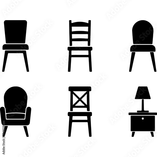 Collection of chair silhouettes for your design