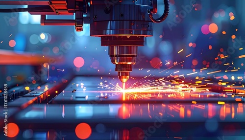 Laser Cutting Machine in Action - Precision and Technology.