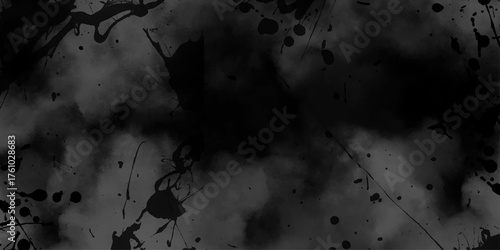 Abstract smoke on black background texture. Traditional black ink-washed paper with delicate absorbent texture. grunge textured concrete stone wall background. gray smooth smoke, fog abstract steam. 