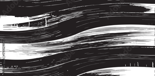 Vector brush stroke texture. Distressed uneven grunge background. Abstract vector illustration. Overlay over any design to create interesting effect and depth. Black isolated on white. EPS10