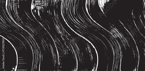 Vector brush stroke texture. Distressed uneven grunge background. Abstract vector illustration. Overlay over any design to create interesting effect and depth. Black isolated on white. EPS10