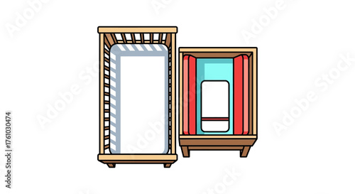 baby crib a childs room with a crib and changing table illustrating baby care and childhood for parenting blogs and articles on infant furniture.