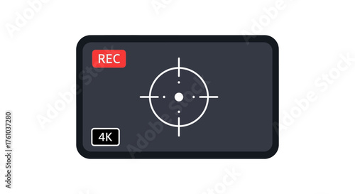 camera viewfinder recording 4k video focusing in a digital interface for filming projects perfect for showcasing video production tutorials.