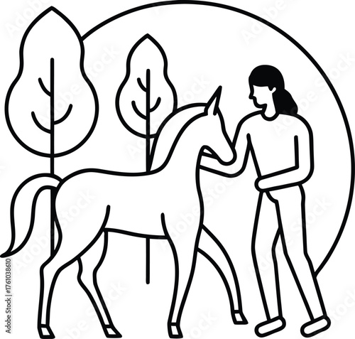Centaur Archer in Enchanted Forest Illustration on Transparent Background