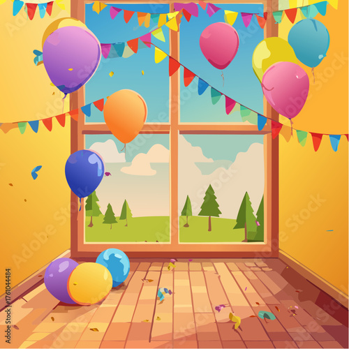 Salle décorée pour la fête du Nouvel An