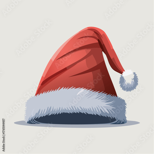 Bonnet de Noël stylisé en design plat