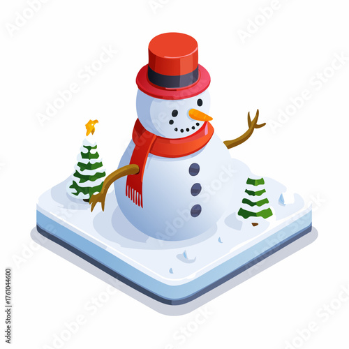 Illustration vectorielle hivernale et festive