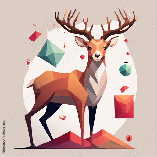 Icône vectorielle minimaliste d’animal festif