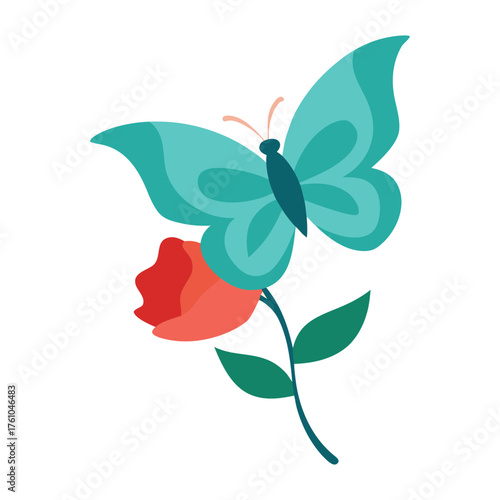 butterfly and flower