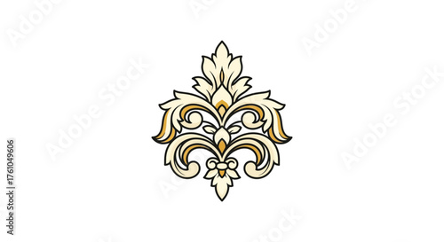 fleur de lis decorative design an elegant ornamental motif used in classical designs and patterns great for vintage decorations and floral backgrounds.