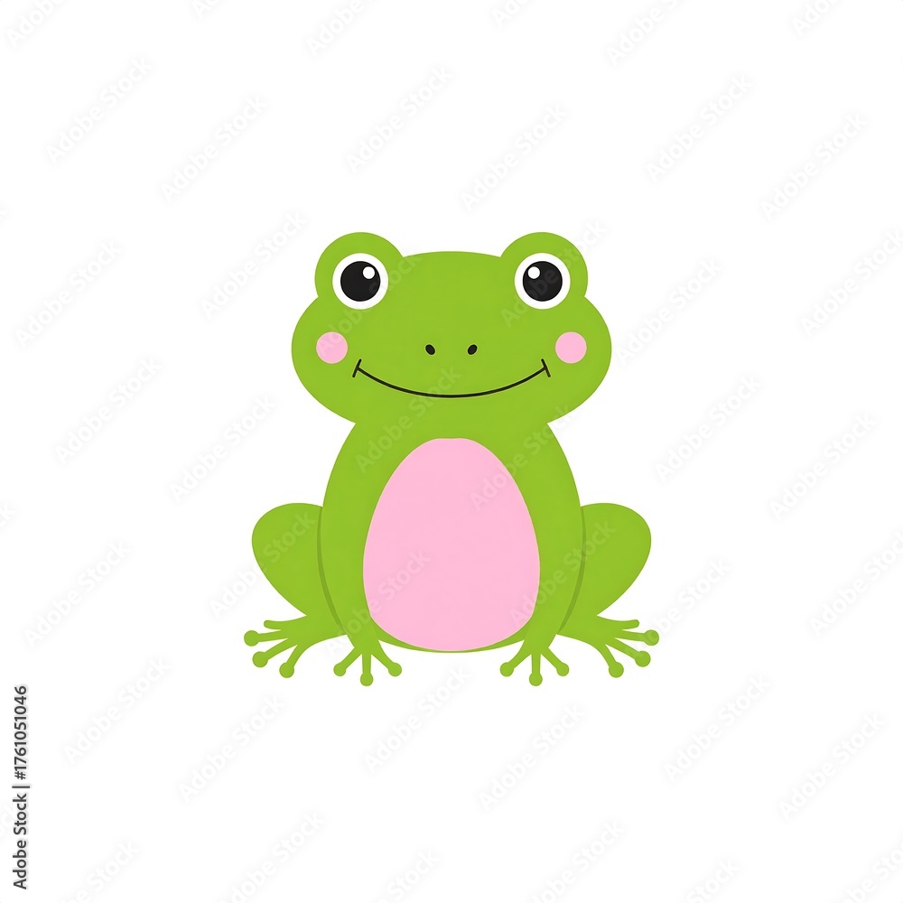 Obraz premium Cute cartoon frog (1)