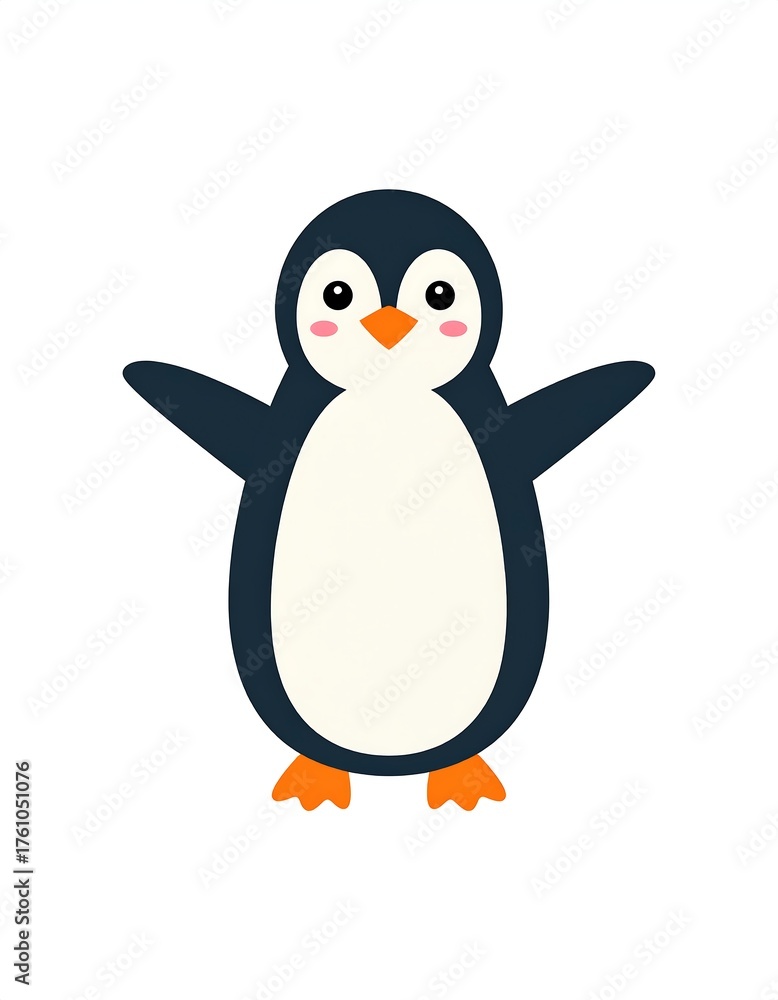 Obraz premium Cute cartoon penguin (1)