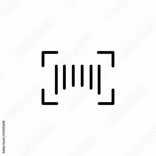 barcode scanner target icon sign vector