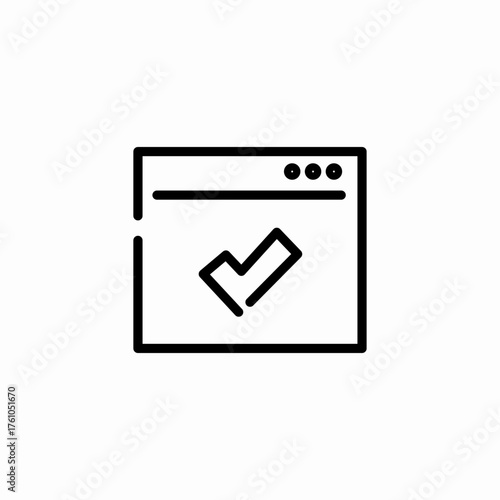 browser page complete icon sign vector