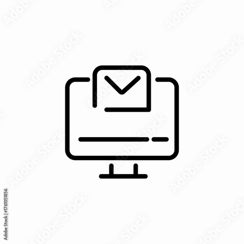 email monitor screen icon sign vector