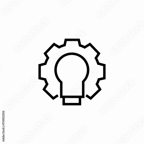 idea innovation mechanism icon sign vector