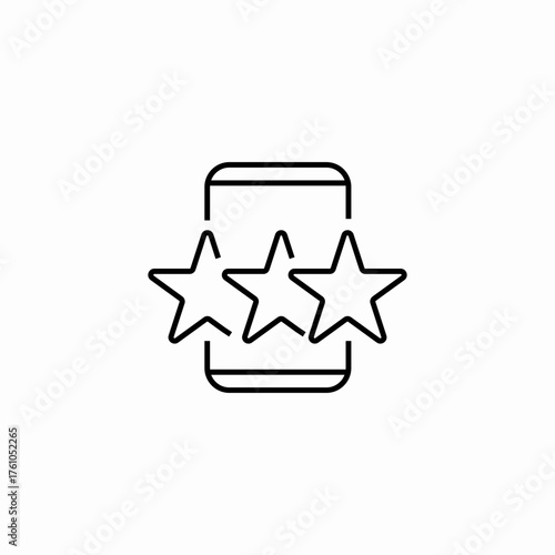 mobile rating stars icon sign vector